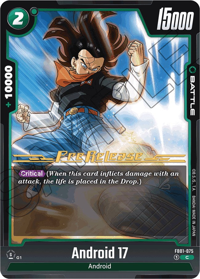 Android 17 (FB01-075) [Awakened Pulse Pre-Release Cards] | Cards and Coasters CA