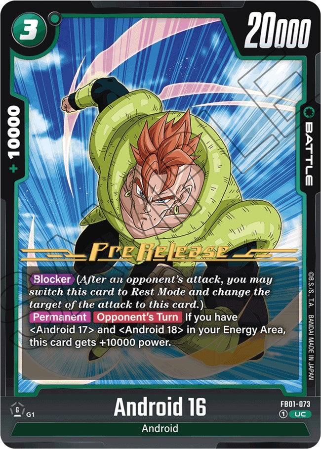 Android 16 (FB01-073) [Awakened Pulse Pre-Release Cards] | Cards and Coasters CA