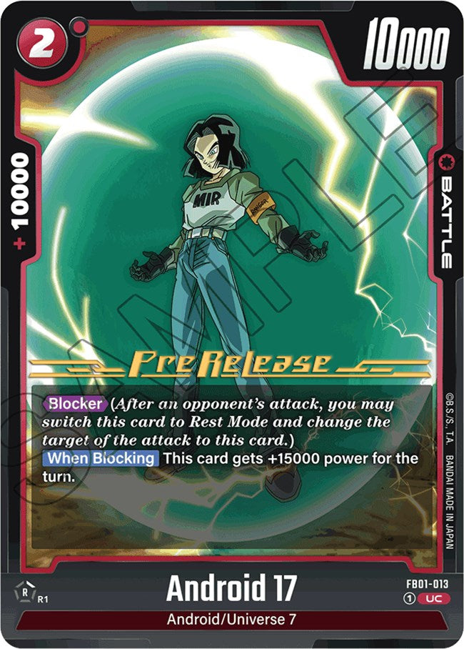 Android 17 (FB01-013) [Awakened Pulse Pre-Release Cards] | Cards and Coasters CA