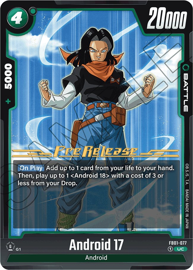 Android 17 (FB01-077) [Awakened Pulse Pre-Release Cards] | Cards and Coasters CA