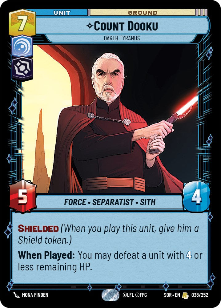 Count Dooku - Darth Tyranus (038/252) [Spark of Rebellion] | Cards and Coasters CA