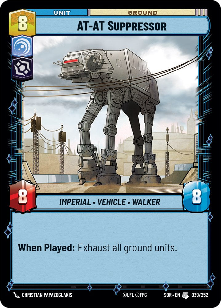 AT-AT Suppressor (039/252) [Spark of Rebellion] | Cards and Coasters CA