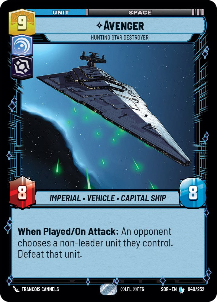 Avenger - Hunting Star Destroyer (040/252) [Spark of Rebellion] | Cards and Coasters CA