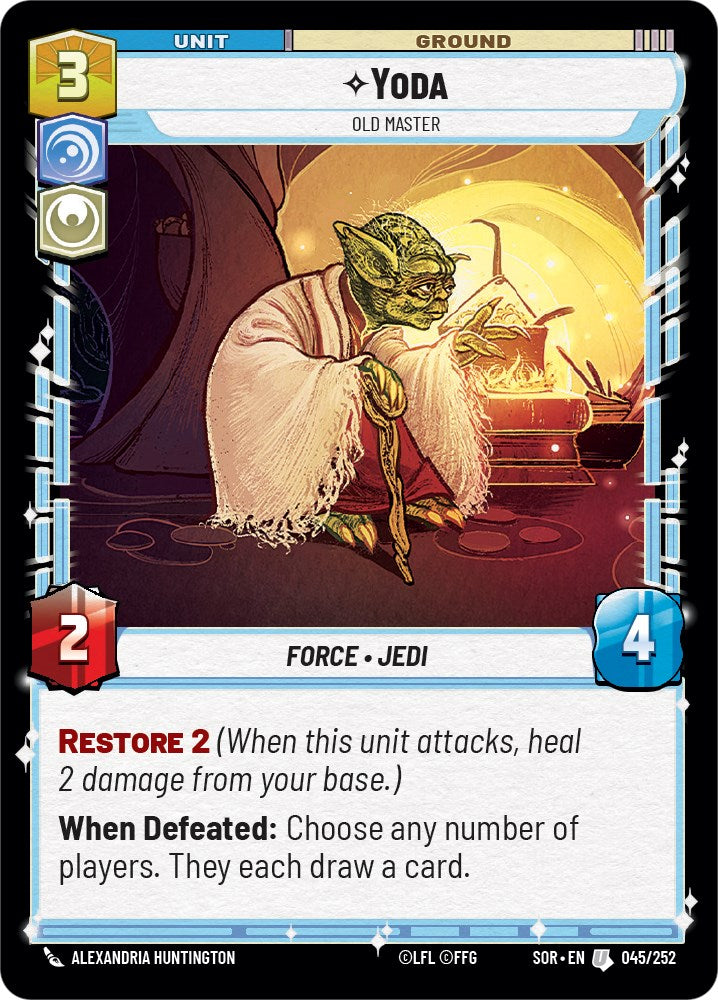 Yoda - Old Master (045/252) [Spark of Rebellion] | Cards and Coasters CA