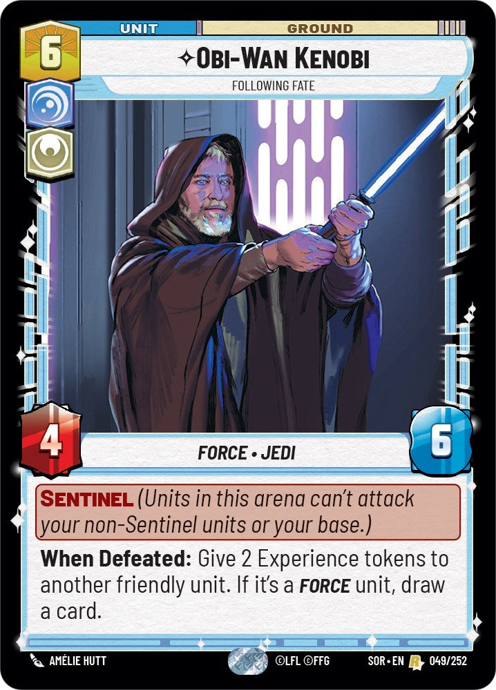 Obi-Wan Kenobi - Following Fate (049/252) [Spark of Rebellion] | Cards and Coasters CA