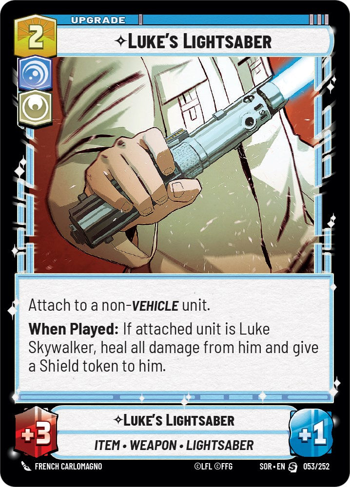 Luke's Lightsaber (053/252) [Spark of Rebellion] | Cards and Coasters CA