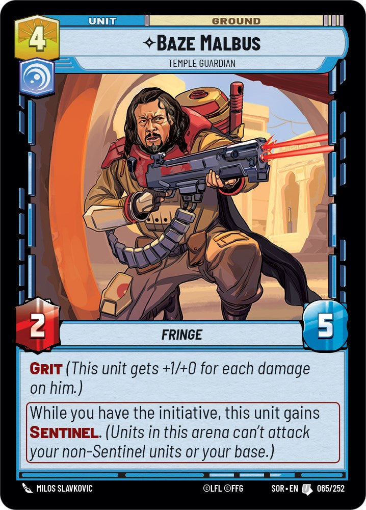 Baze Malbus - Temple Guardian (065/252) [Spark of Rebellion] | Cards and Coasters CA