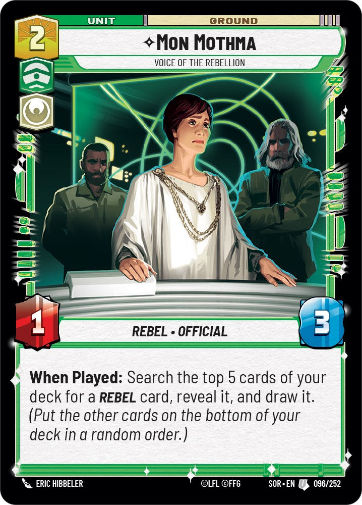 Mon Mothma - Voice of the Rebellion (096/252) [Spark of Rebellion] | Cards and Coasters CA