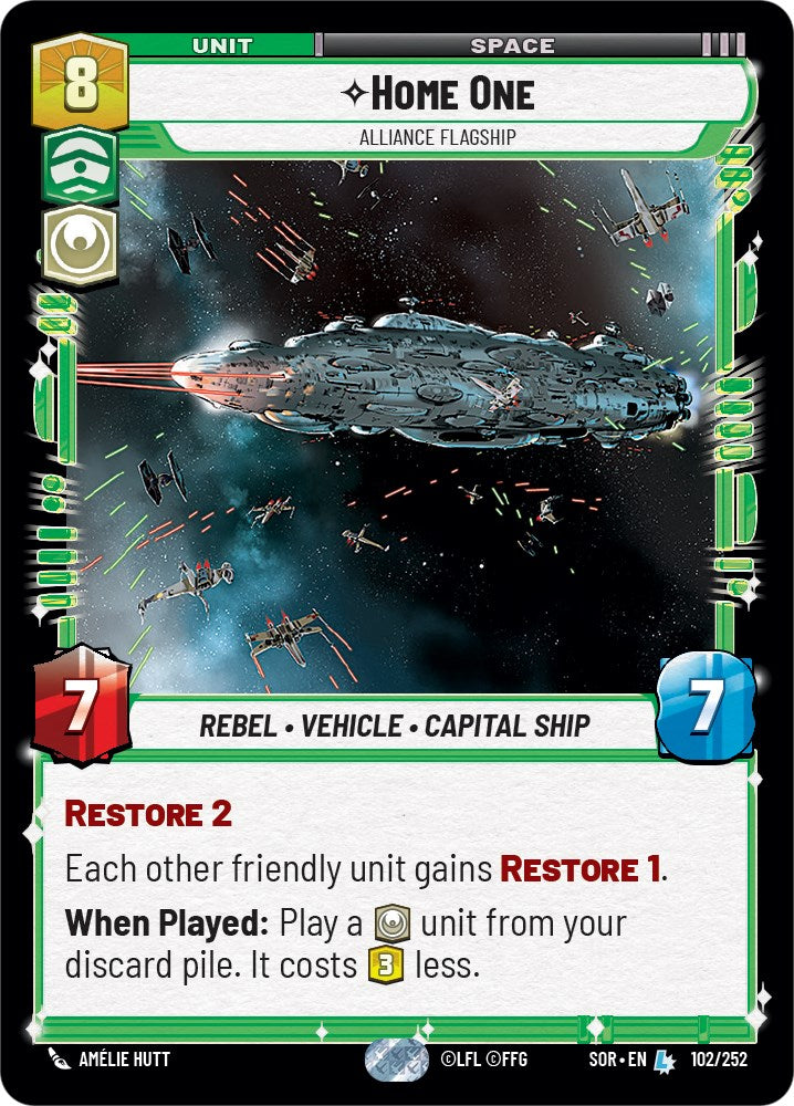 Home One - Alliance Flagship (102/252) [Spark of Rebellion] | Cards and Coasters CA