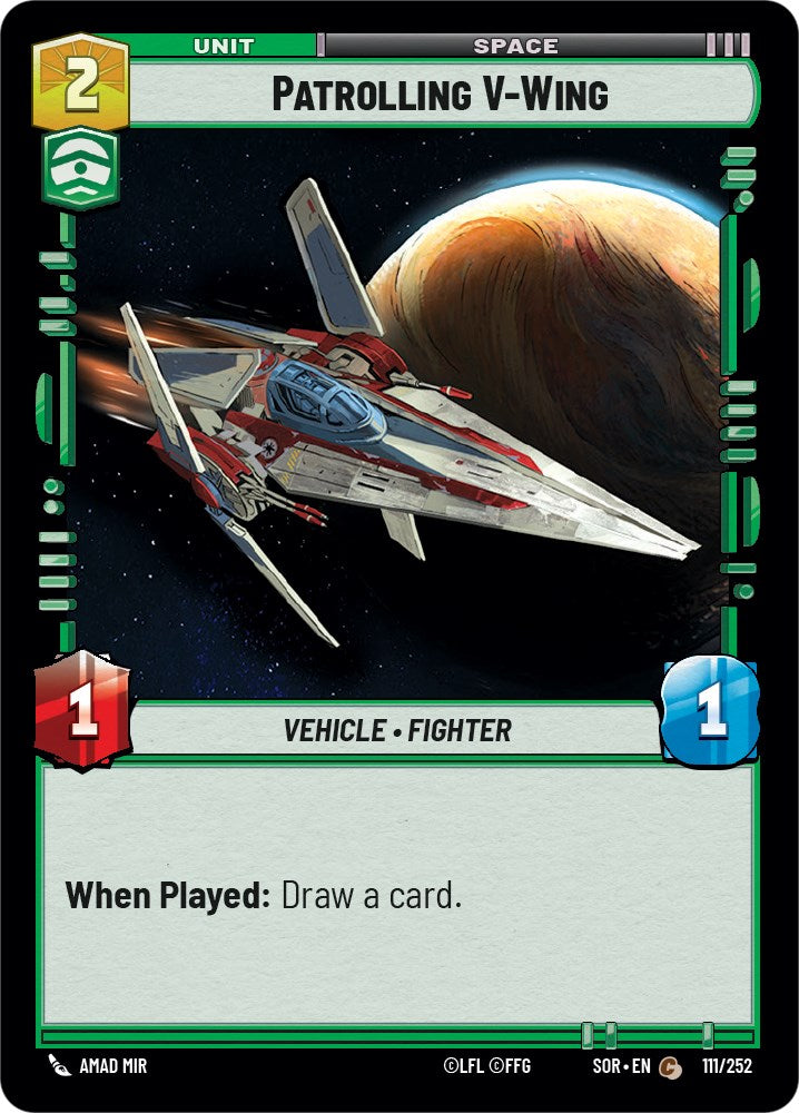 Patrolling V-Wing (111/252) [Spark of Rebellion] | Cards and Coasters CA