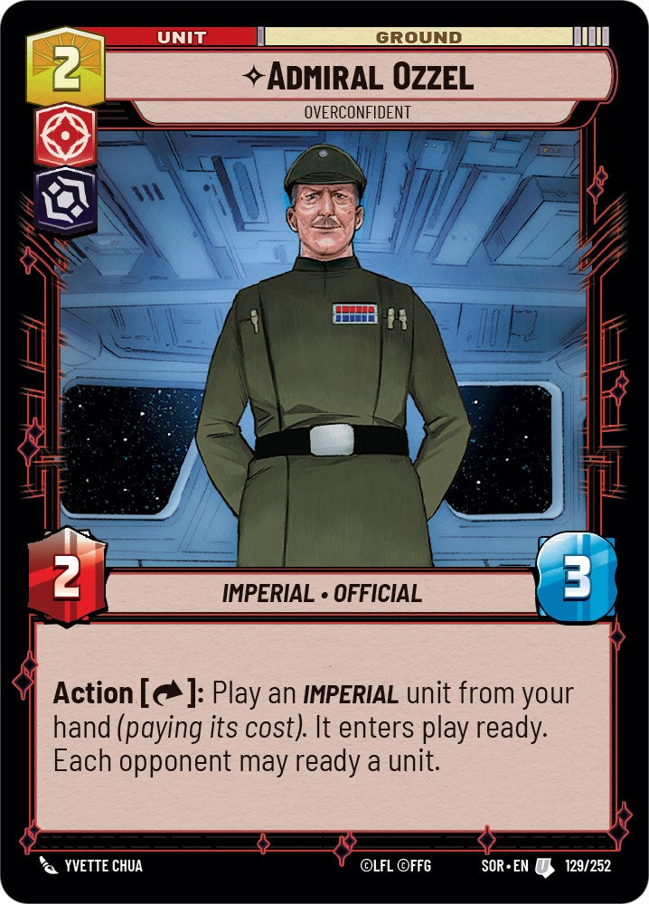 Admiral Ozzel - Overconfident (129/252) [Spark of Rebellion] | Cards and Coasters CA