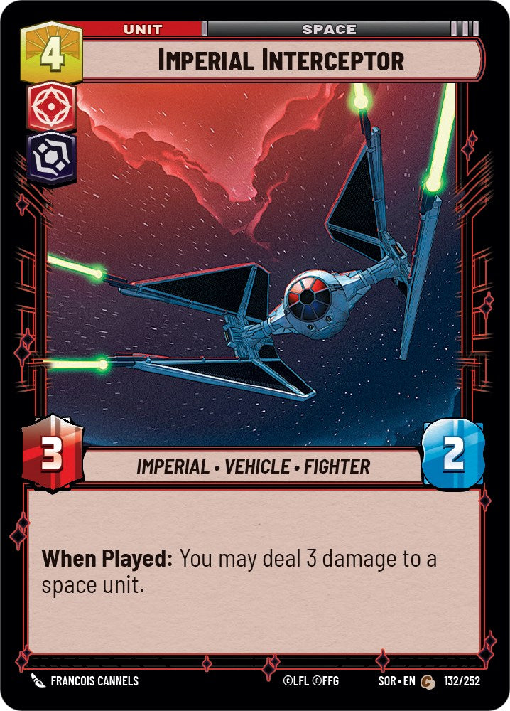 Imperial Interceptor (132/252) [Spark of Rebellion] | Cards and Coasters CA