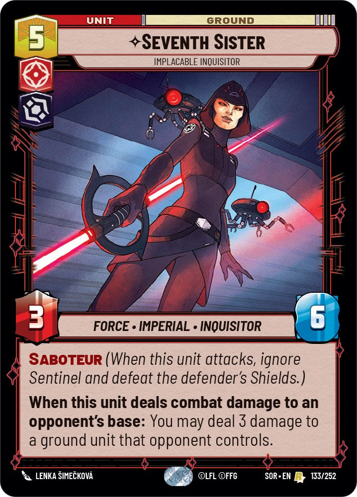 Seventh Sister - Implacable Inquisitor (133/252) [Spark of Rebellion] | Cards and Coasters CA