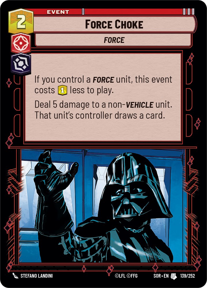 Force Choke (139/252) [Spark of Rebellion] | Cards and Coasters CA