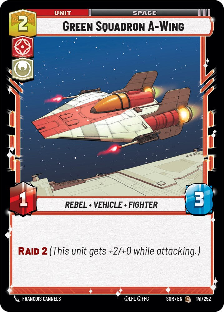 Green Squadron A-Wing (141/252) [Spark of Rebellion] | Cards and Coasters CA