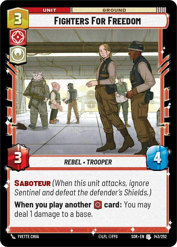 Fighters For Freedom (143/252) [Spark of Rebellion] | Cards and Coasters CA