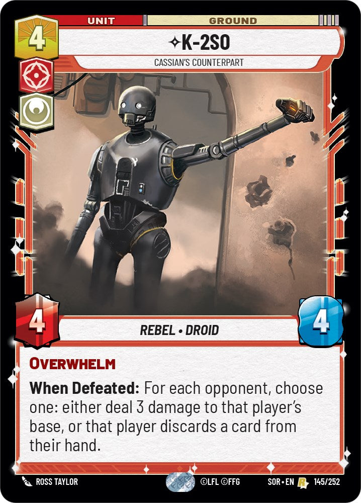 K-2SO - Cassian's Counterpart (145/252) [Spark of Rebellion] | Cards and Coasters CA