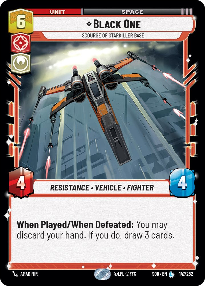 Black One - Scourge of Starkiller Base (147/252) [Spark of Rebellion] | Cards and Coasters CA