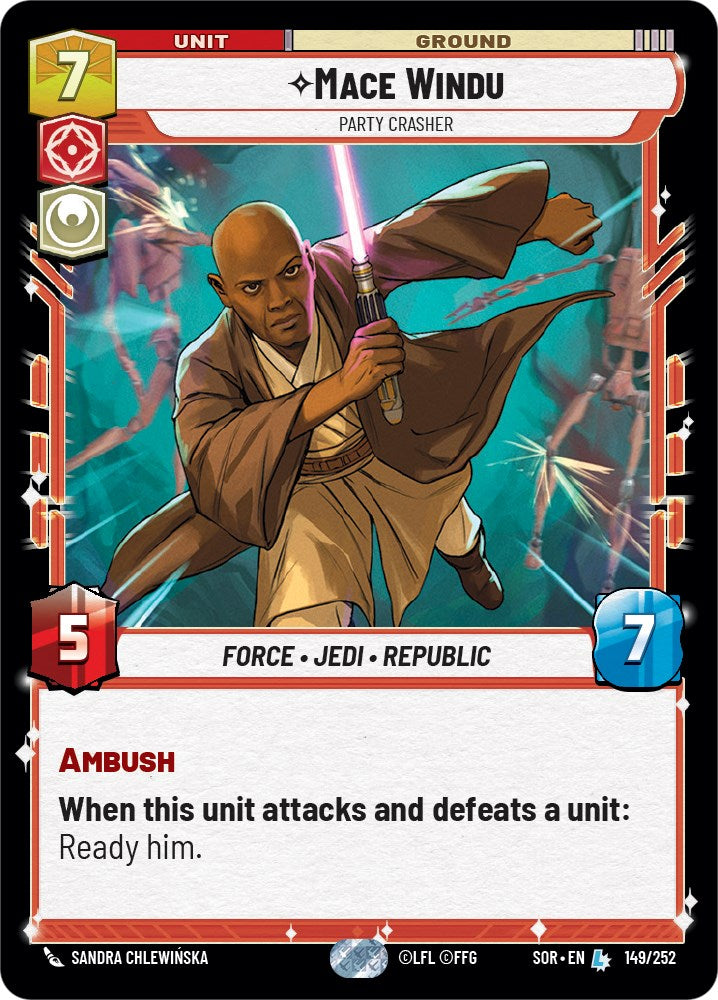 Mace Windu - Party Crasher (149/252) [Spark of Rebellion] | Cards and Coasters CA