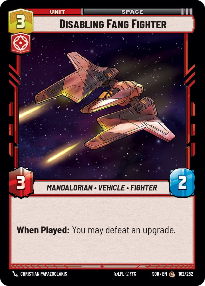 Disabling Fang Fighter (162/252) [Spark of Rebellion] | Cards and Coasters CA