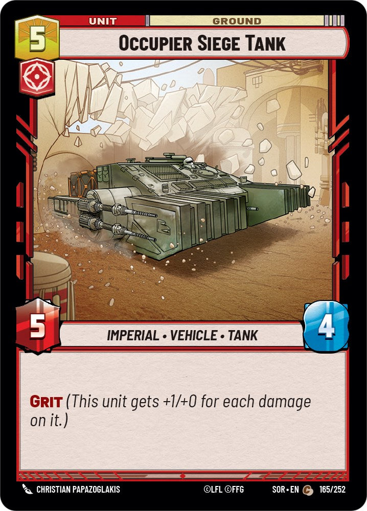 Occupier Siege Tank (165/252) [Spark of Rebellion] | Cards and Coasters CA