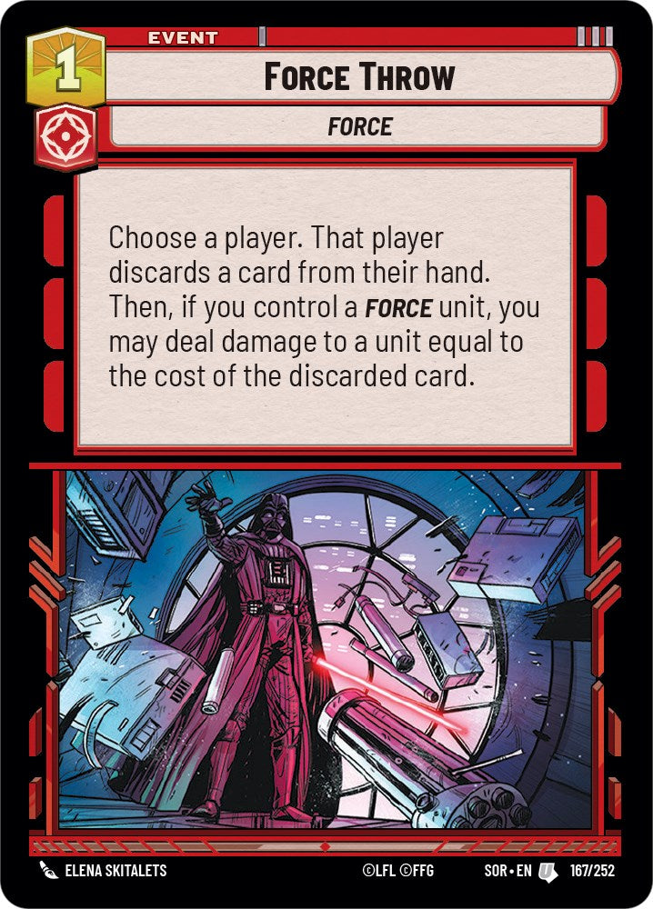 Force Throw (167/252) [Spark of Rebellion] | Cards and Coasters CA