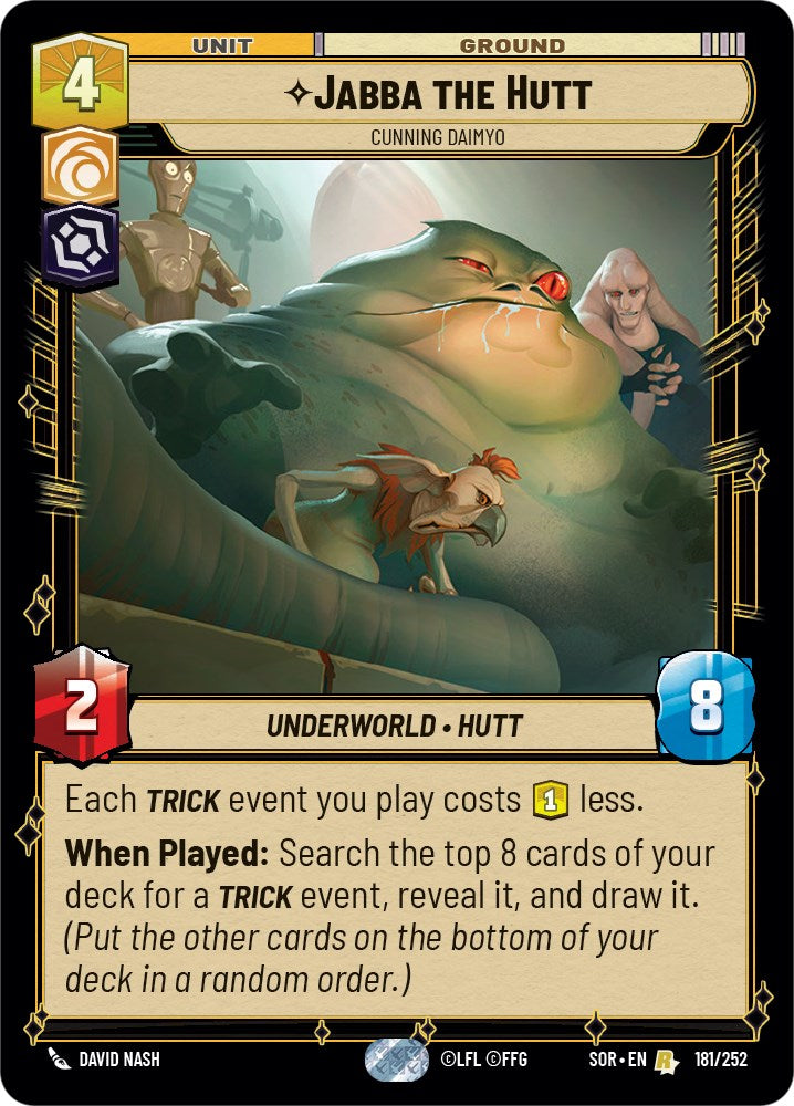 Jabba the Hutt - Cunning Daimyo (181/252) [Spark of Rebellion] | Cards and Coasters CA