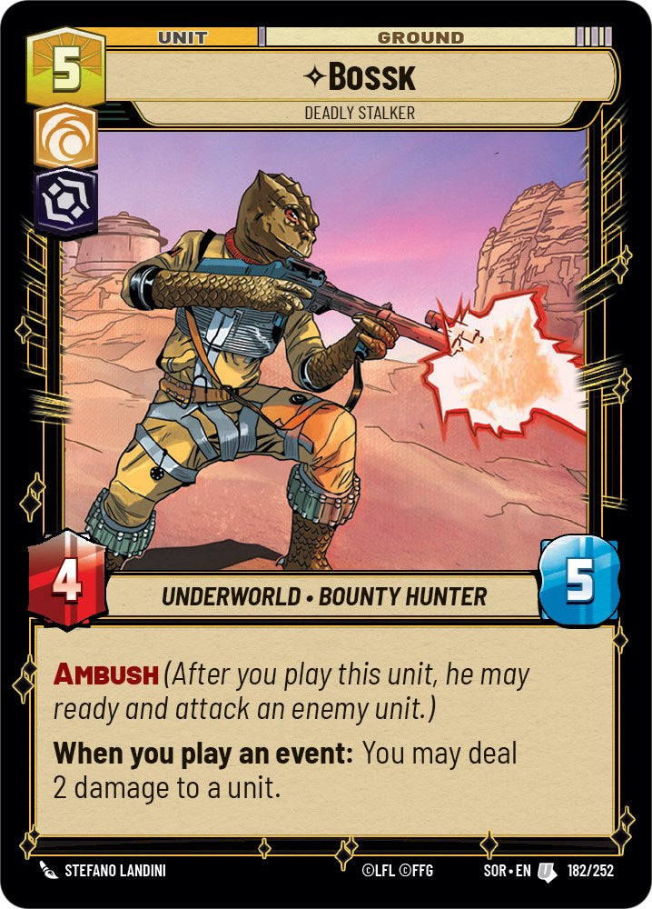 Bossk - Deadly Stalker (182/252) [Spark of Rebellion] | Cards and Coasters CA