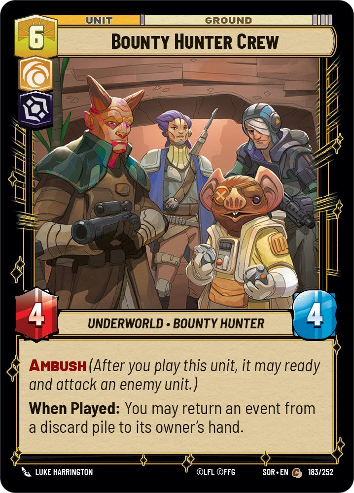 Bounty Hunter Crew (183/252) [Spark of Rebellion] | Cards and Coasters CA
