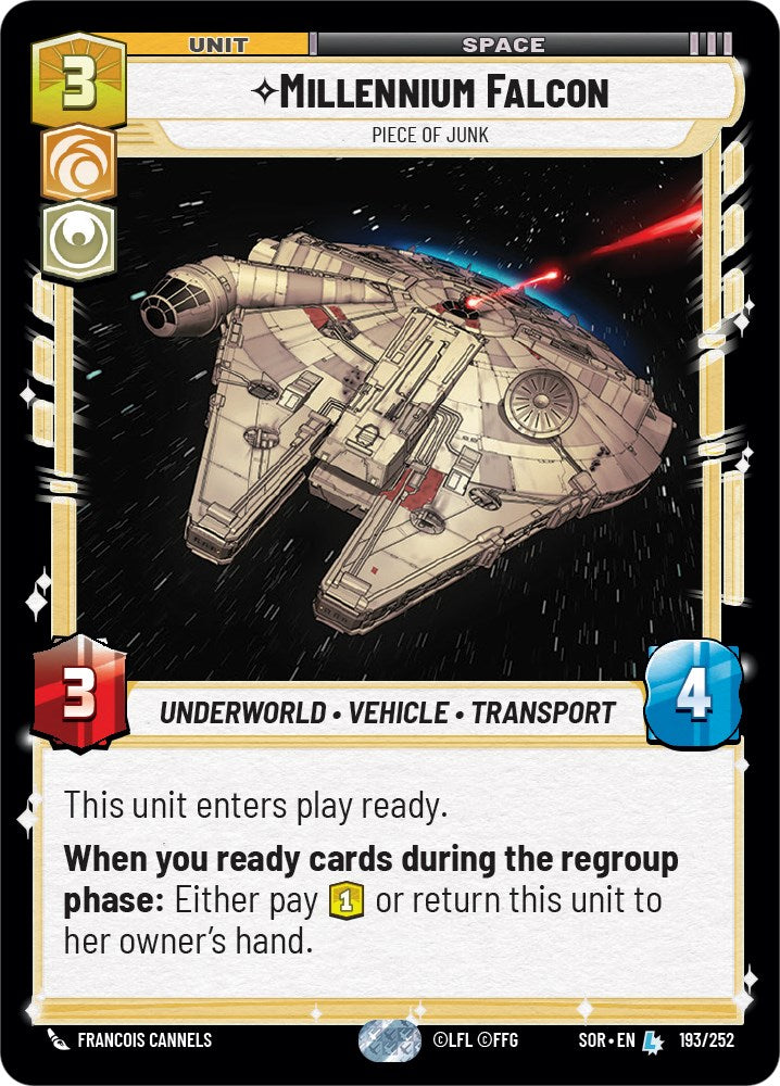 Millennium Falcon - Piece of Junk (193/252) [Spark of Rebellion] | Cards and Coasters CA
