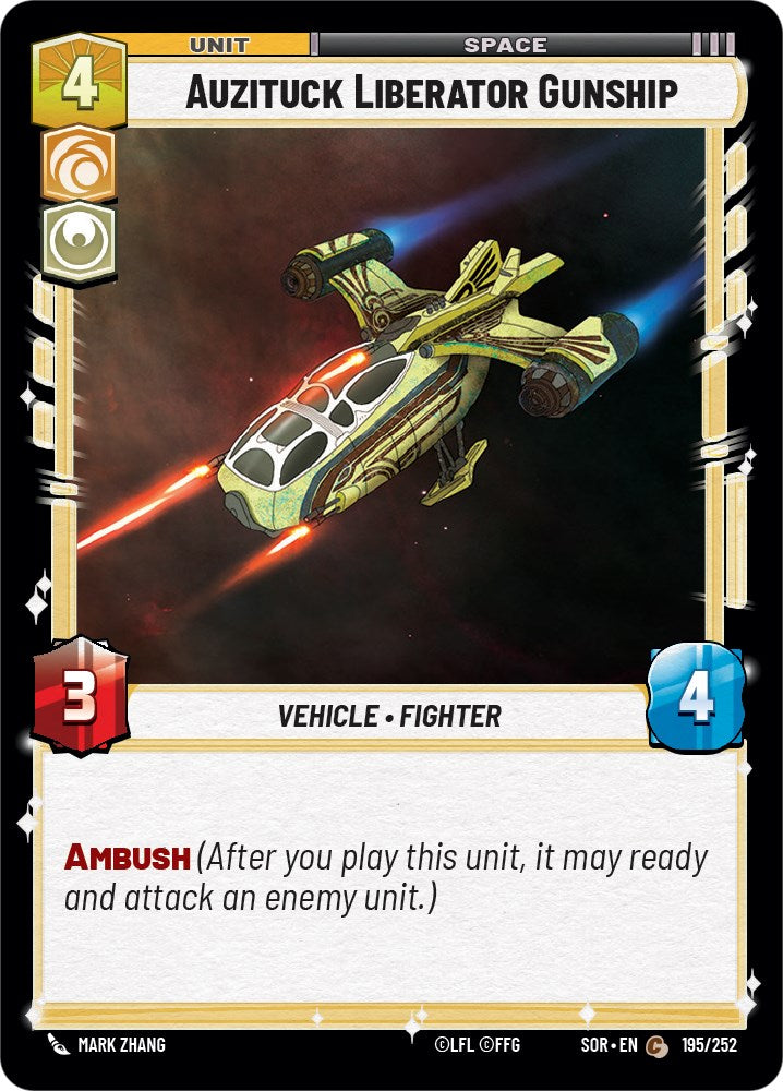 Auzituck Liberator Gunship (195/252) [Spark of Rebellion] | Cards and Coasters CA