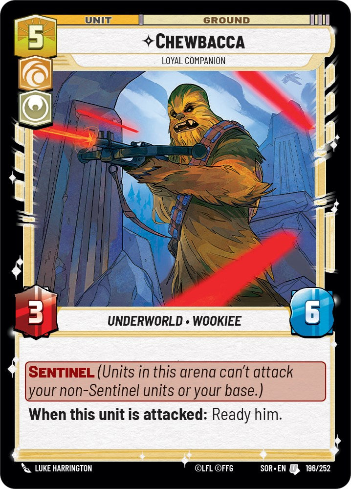 Chewbacca - Loyal Companion (196/252) [Spark of Rebellion] | Cards and Coasters CA