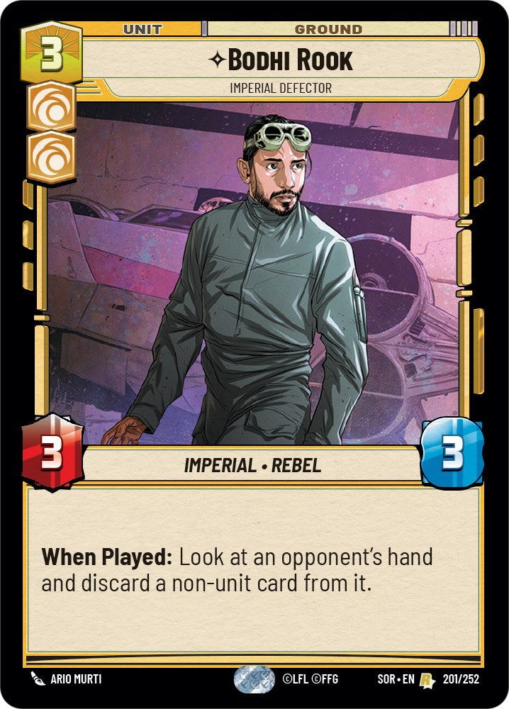 Bodhi Rook - Imperial Defector (201/252) [Spark of Rebellion] | Cards and Coasters CA