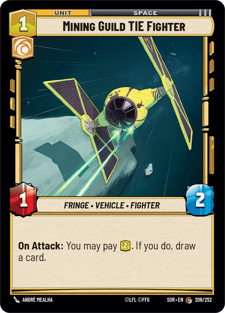 Mining Guild TIE Fighter (206/252) [Spark of Rebellion] | Cards and Coasters CA