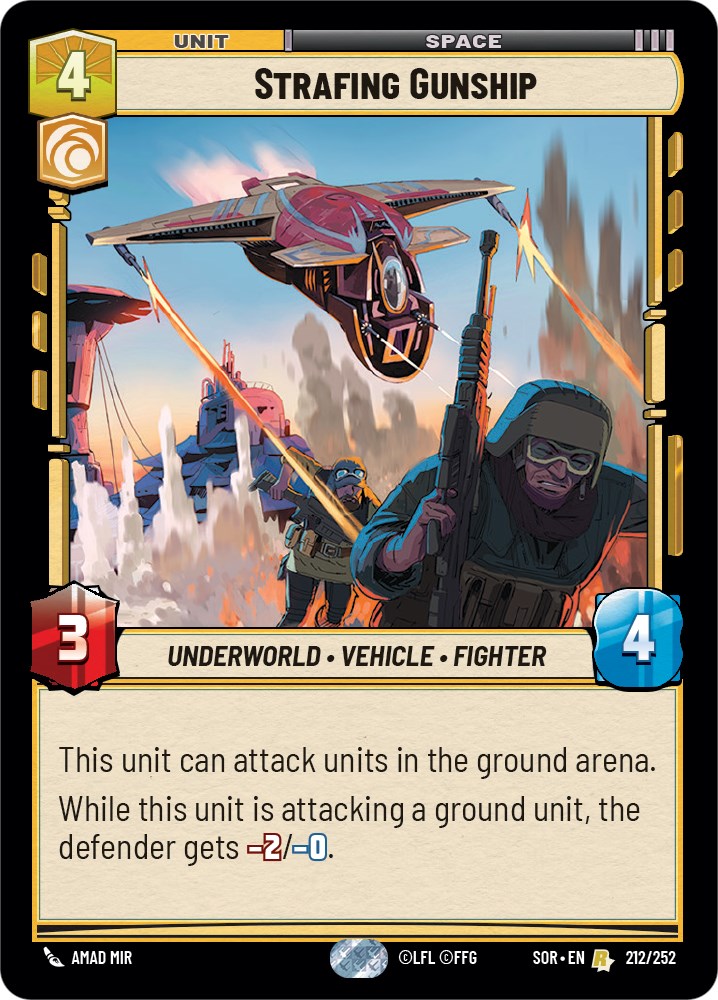 Strafing Gunship (212/252) [Spark of Rebellion] | Cards and Coasters CA