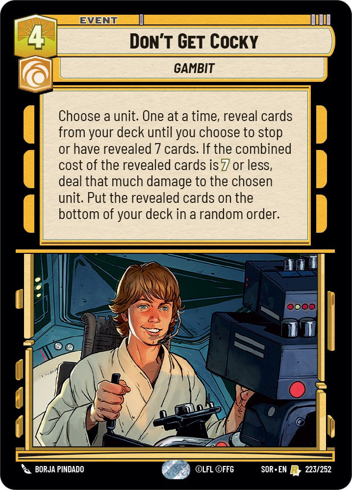 Don't Get Cocky (223/252) [Spark of Rebellion] | Cards and Coasters CA