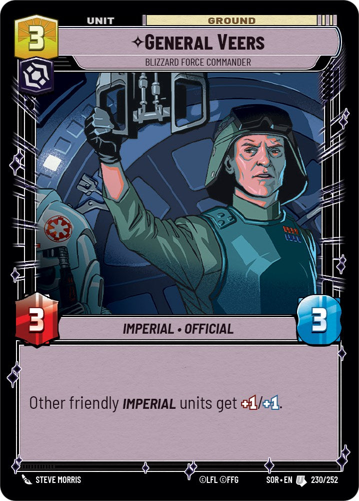 General Veers - Blizzard Force Commander (230/252) [Spark of Rebellion] | Cards and Coasters CA