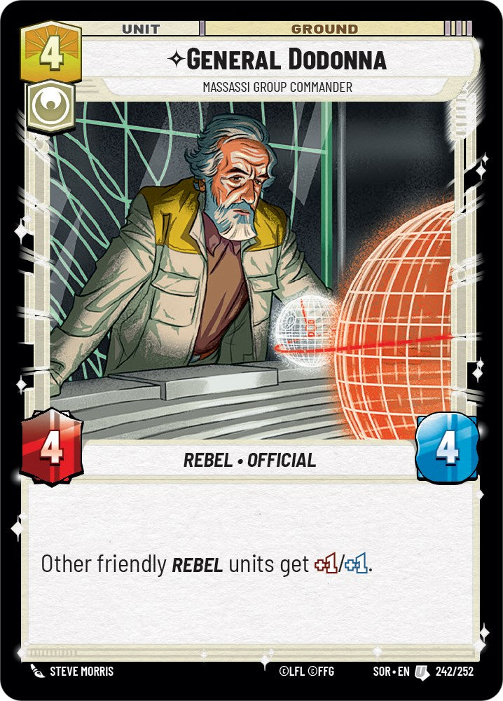 General Dodonna - Massassi Group Commander (242/252) [Spark of Rebellion] | Cards and Coasters CA