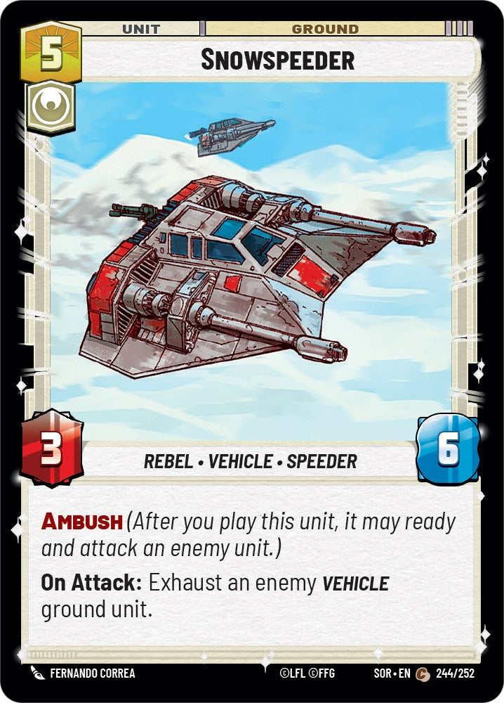 Snowspeeder (244/252) [Spark of Rebellion] | Cards and Coasters CA