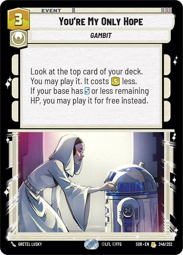 You're My Only Hope (246/252) [Spark of Rebellion] | Cards and Coasters CA