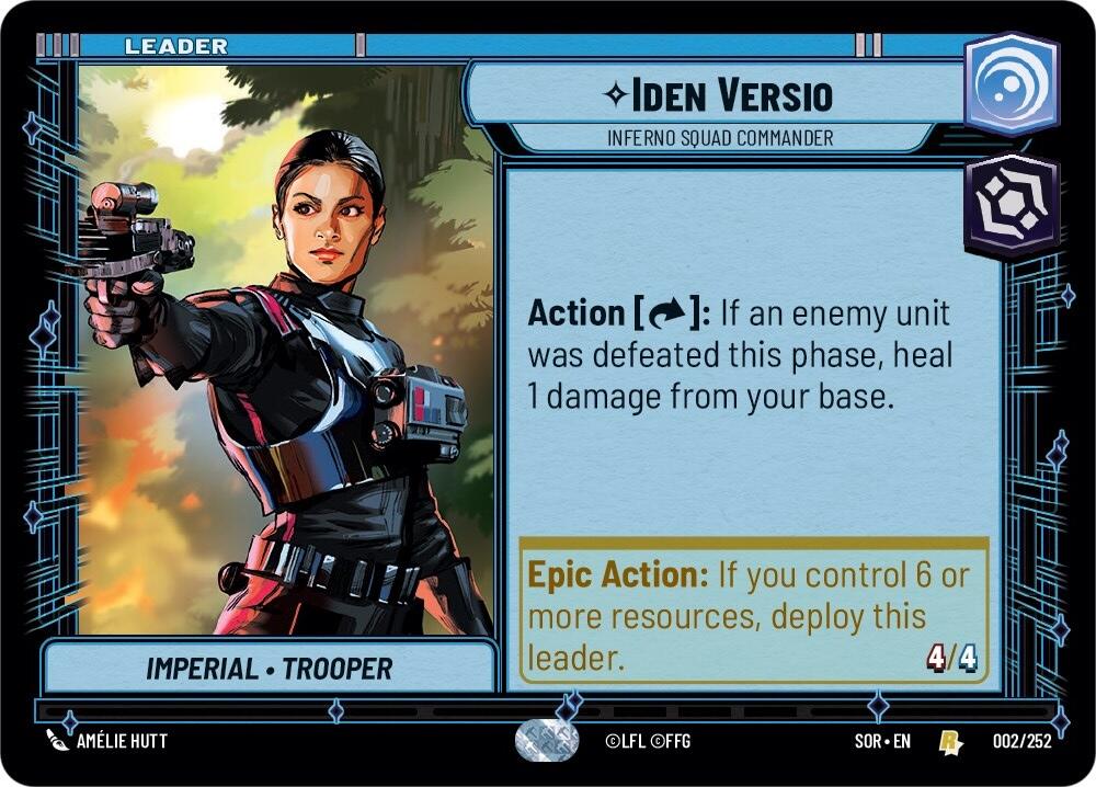 Iden Versio - Inferno Squad Commander (002/252) [Spark of Rebellion] | Cards and Coasters CA