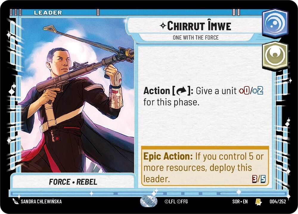 Chirrut emwe - One With The Force (004/252) [Spark of Rebellion] | Cards and Coasters CA