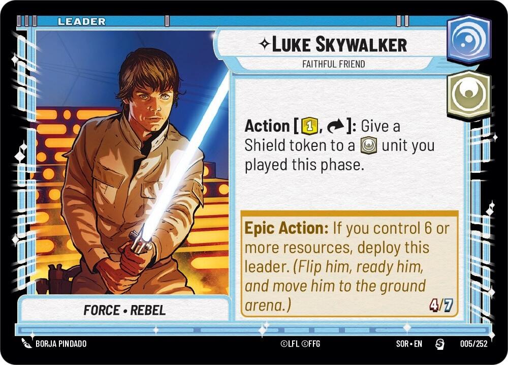 Luke Skywalker - Faithful Friend (005/252) [Spark of Rebellion] | Cards and Coasters CA