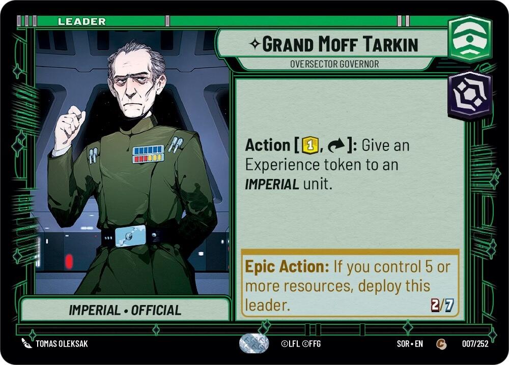 Grand Moff Tarkin - Oversector Governor (007/252) [Spark of Rebellion] | Cards and Coasters CA