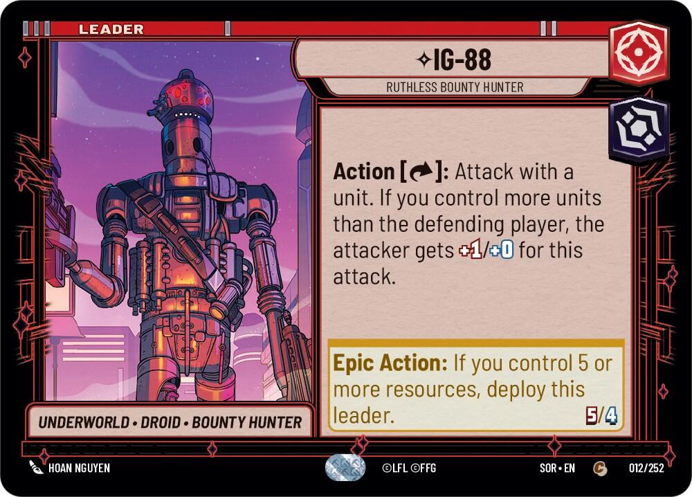 IG-88 - Ruthless Bounty Hunter (012/252) [Spark of Rebellion] | Cards and Coasters CA