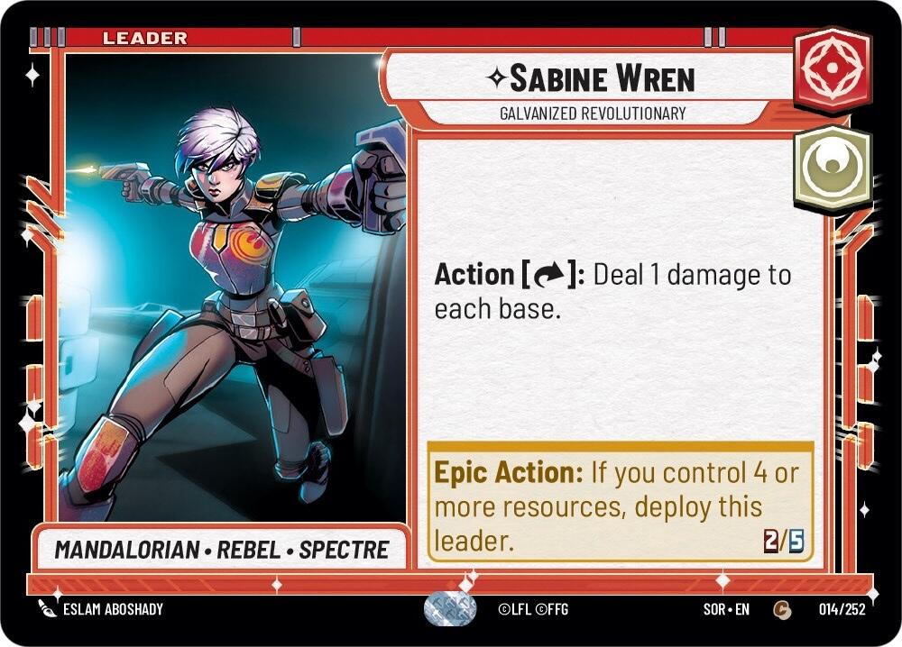 Sabine Wren - Galvanized Revolutionary (014/252) [Spark of Rebellion] | Cards and Coasters CA