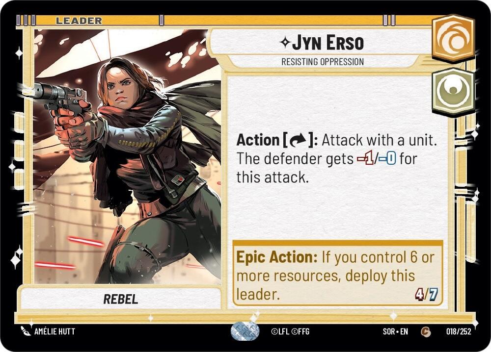 Jyn Erso - Resisting Oppression (018/252) [Spark of Rebellion] | Cards and Coasters CA