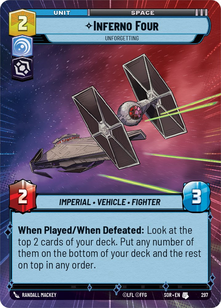 Inferno Four - Unforgetting (Hyperspace) (297) [Spark of Rebellion] | Cards and Coasters CA