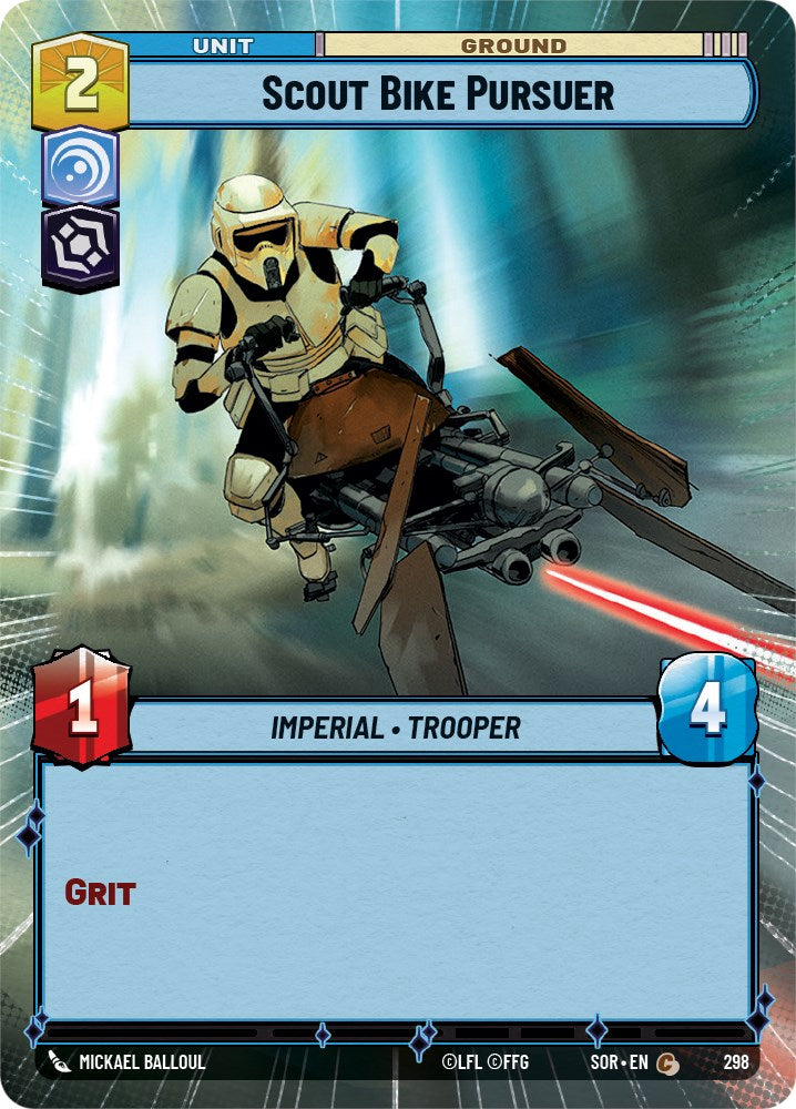 Scout Bike Pursuer (Hyperspace) (298) [Spark of Rebellion] | Cards and Coasters CA