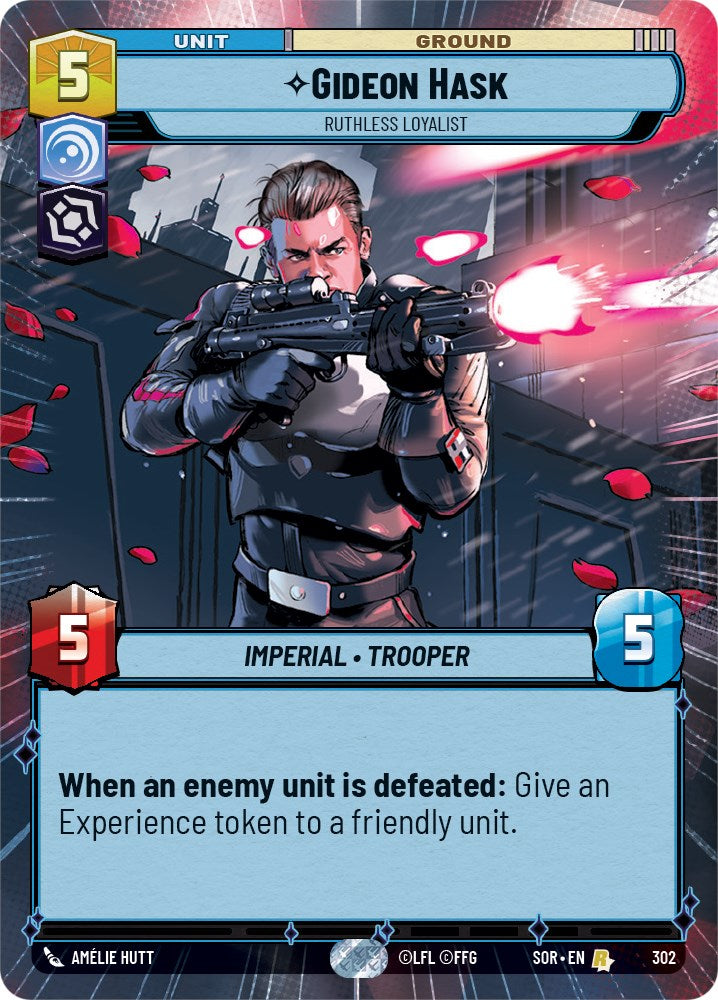 Gideon Hask - Ruthless Loyalist (Hyperspace) (302) [Spark of Rebellion] | Cards and Coasters CA